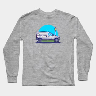 Car Van Cartoon Vector Icon Illustration Long Sleeve T-Shirt